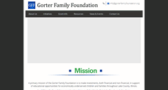Desktop Screenshot of gorterfamilyfoundation.org