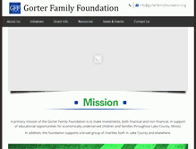 Tablet Screenshot of gorterfamilyfoundation.org